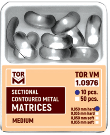 Sekční matrice - anatomicky tvarované 1.0976, 50ks